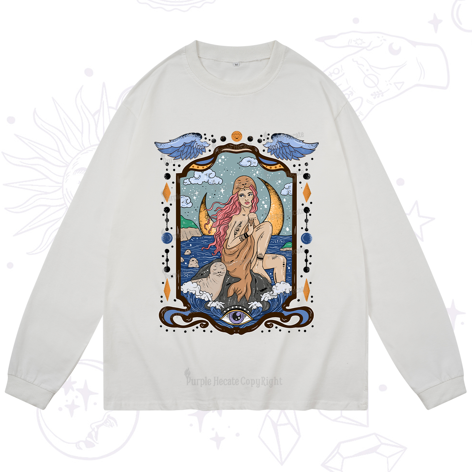 Purplehecate Selkie Woman Long Sleeve T-Shirt