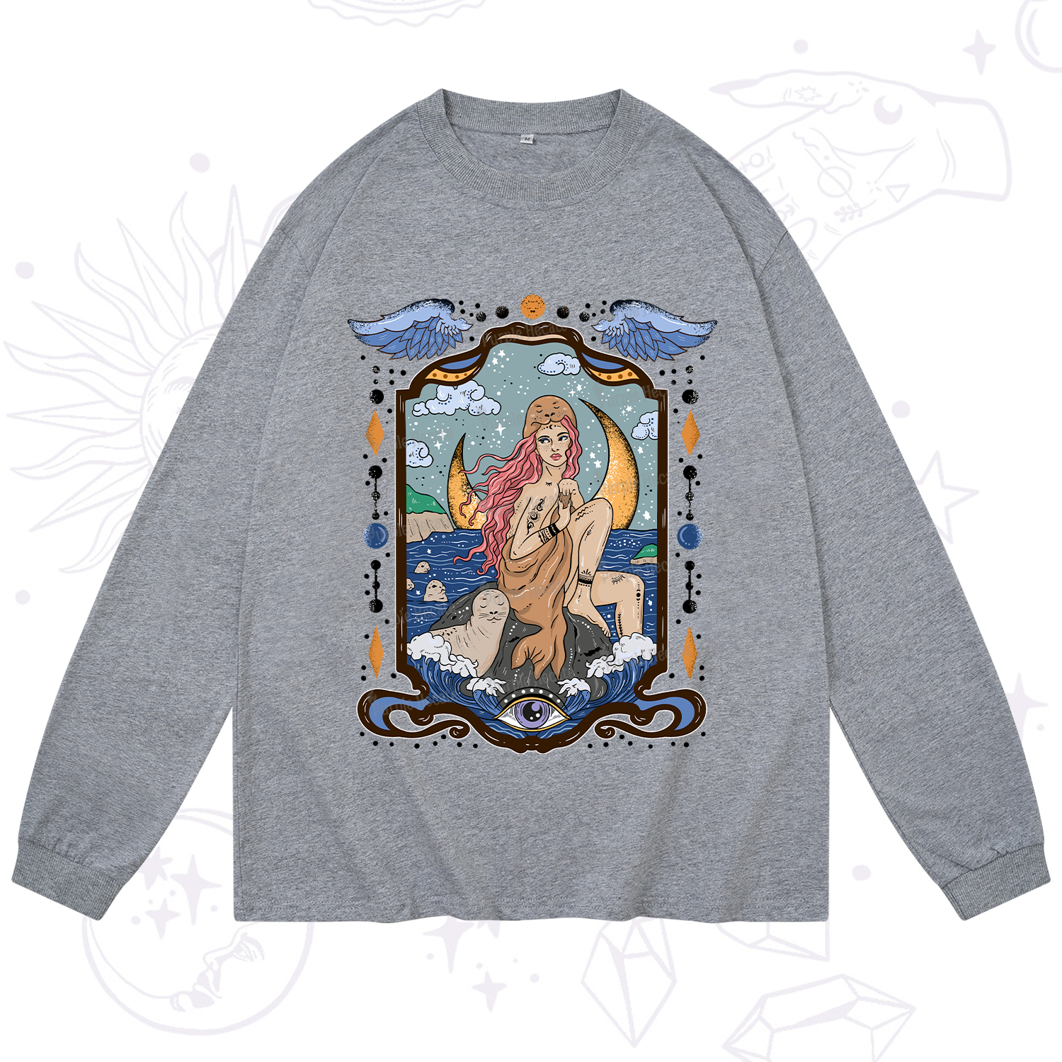 Purplehecate Selkie Woman Long Sleeve T-Shirt