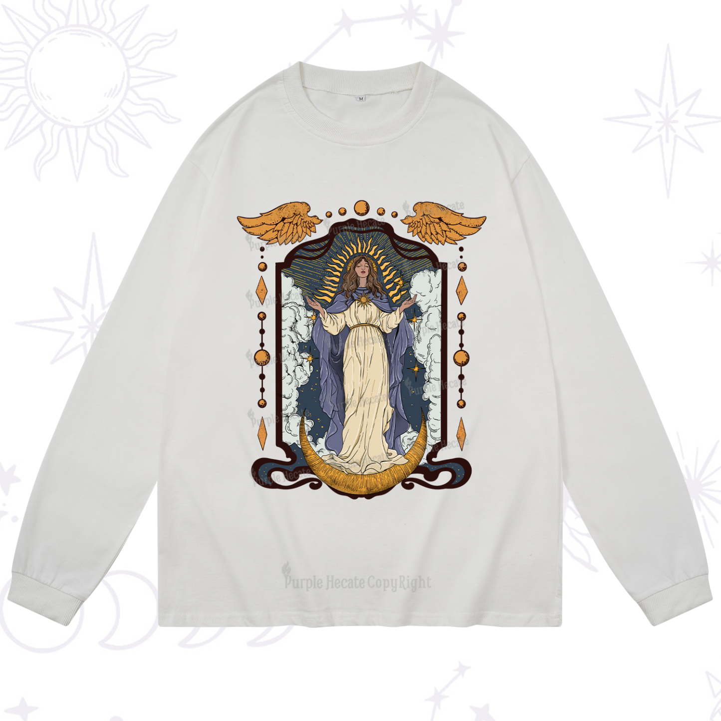 Purplehecate Holy Guardian Long Sleeve T-Shirt