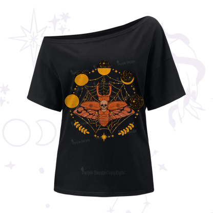 Purplehecate Lunar Web Death Beetle One-Shoulder T-Shirt