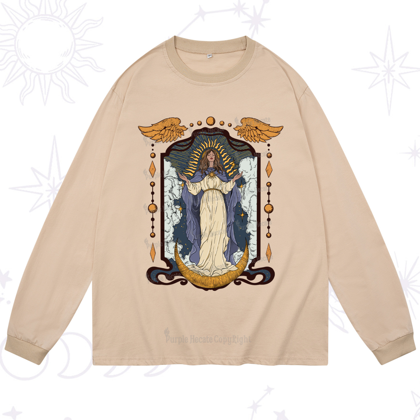 Purplehecate Holy Guardian Long Sleeve T-Shirt