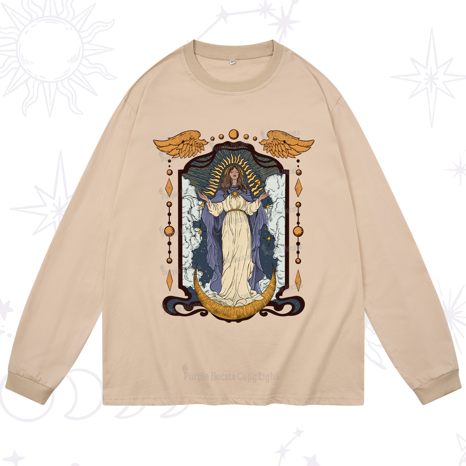 Purplehecate Holy Guardian Long Sleeve T-Shirt