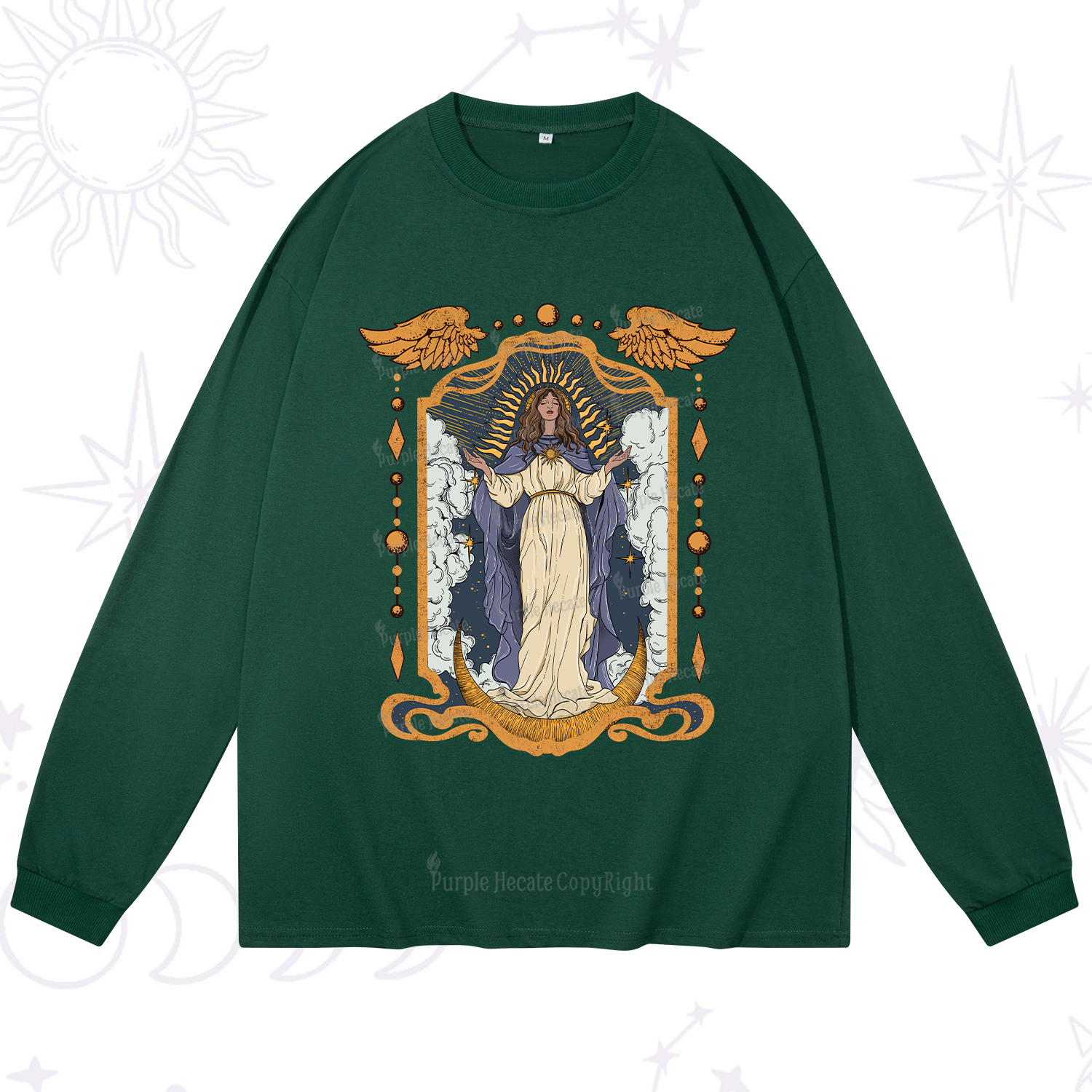 Purplehecate Holy Guardian Long Sleeve T-Shirt