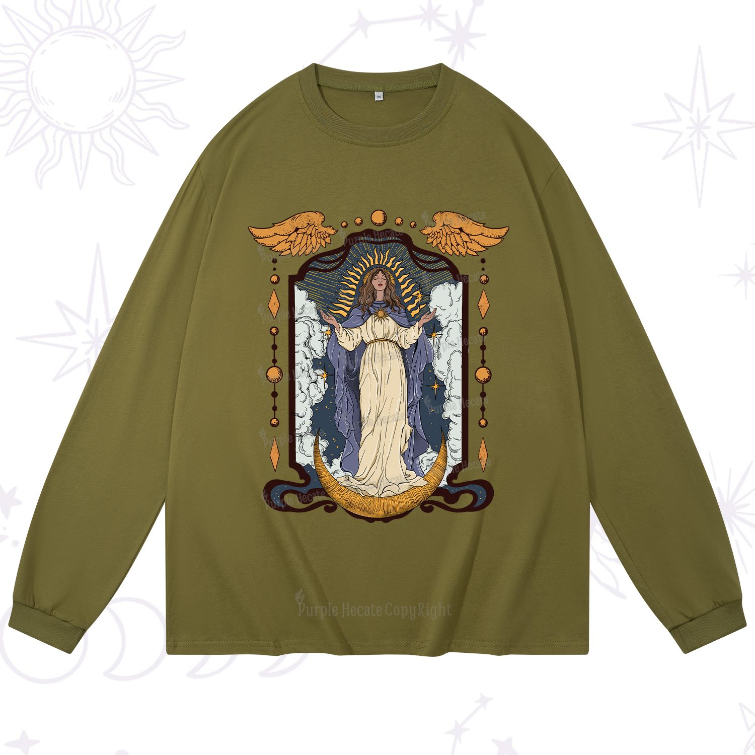 Purplehecate Holy Guardian Long Sleeve T-Shirt
