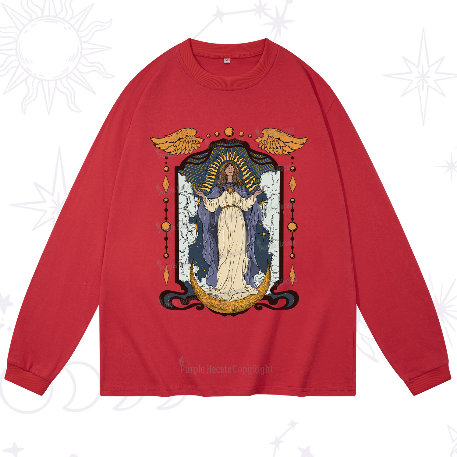 Purplehecate Holy Guardian Long Sleeve T-Shirt