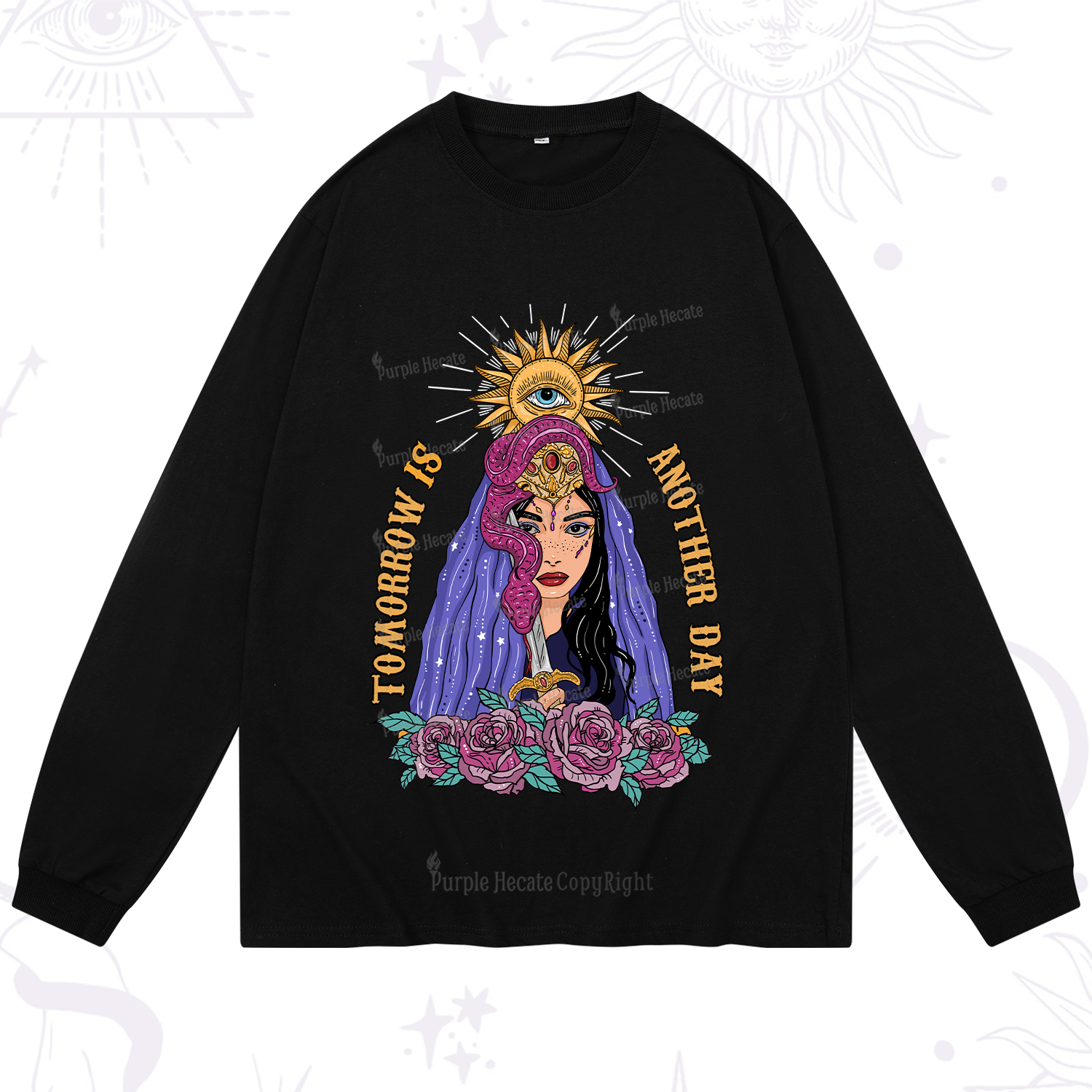 Purplehecate Prophetic Eye Witch Long Sleeve T-Shirt