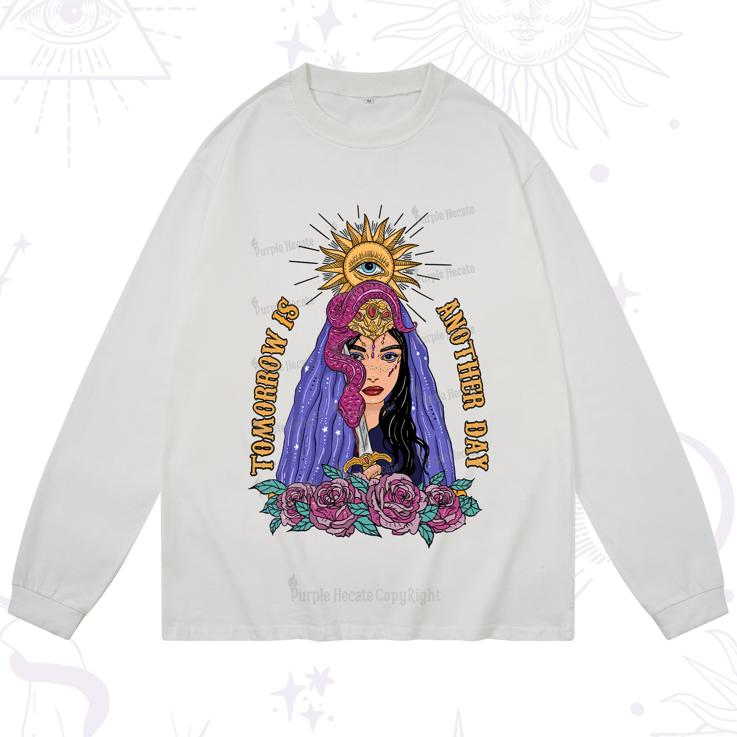 Purplehecate Prophetic Eye Witch Long Sleeve T-Shirt