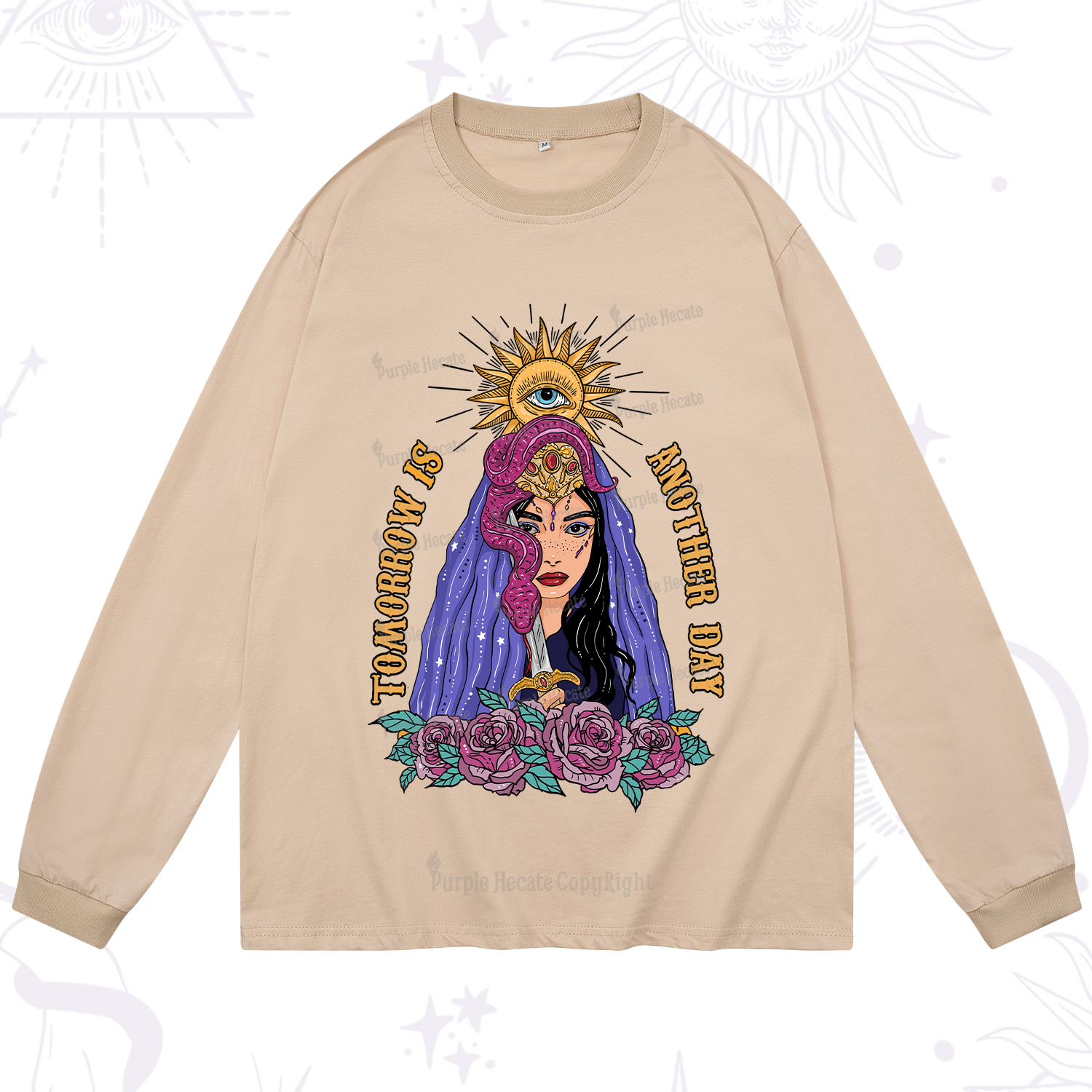 Purplehecate Prophetic Eye Witch Long Sleeve T-Shirt