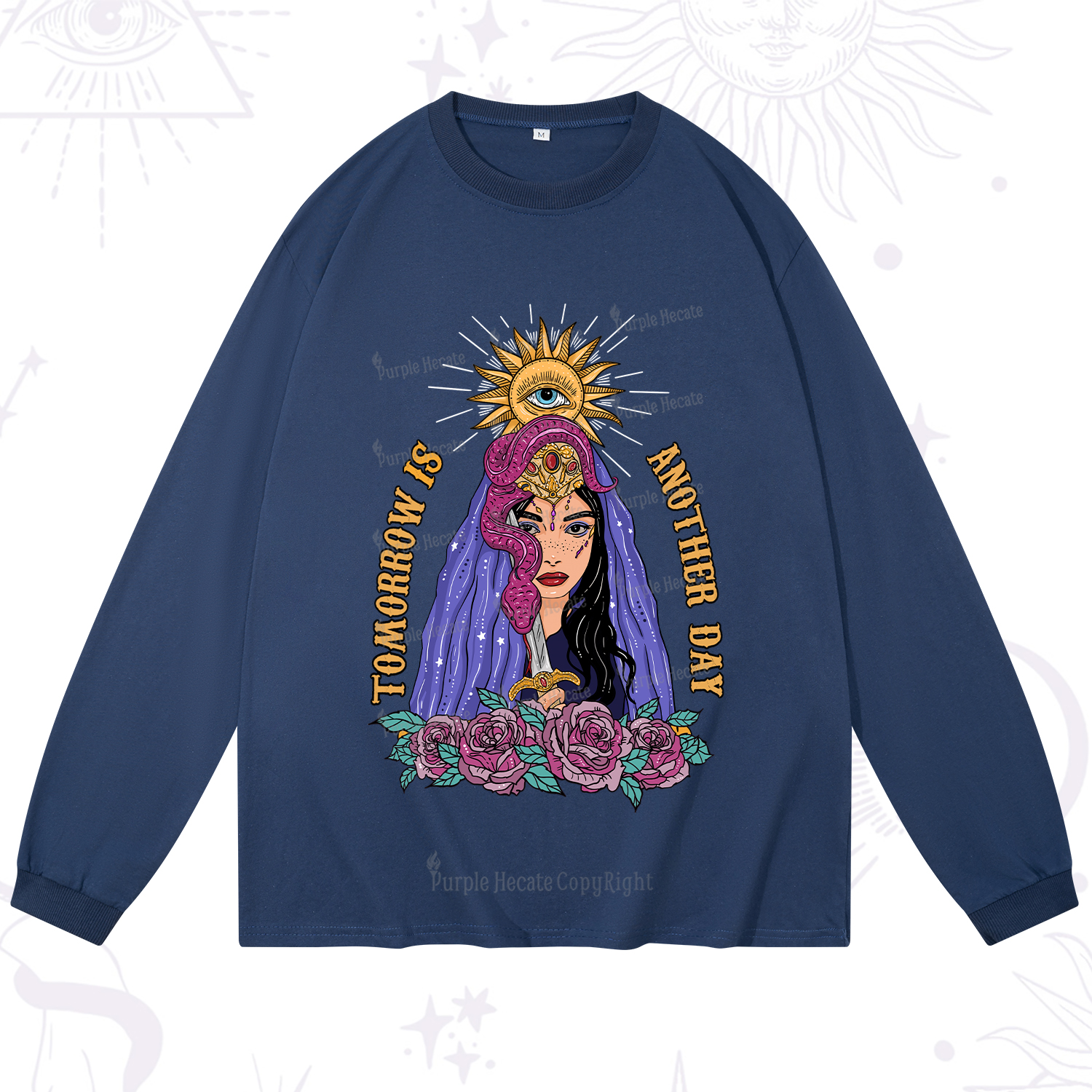 Purplehecate Prophetic Eye Witch Long Sleeve T-Shirt
