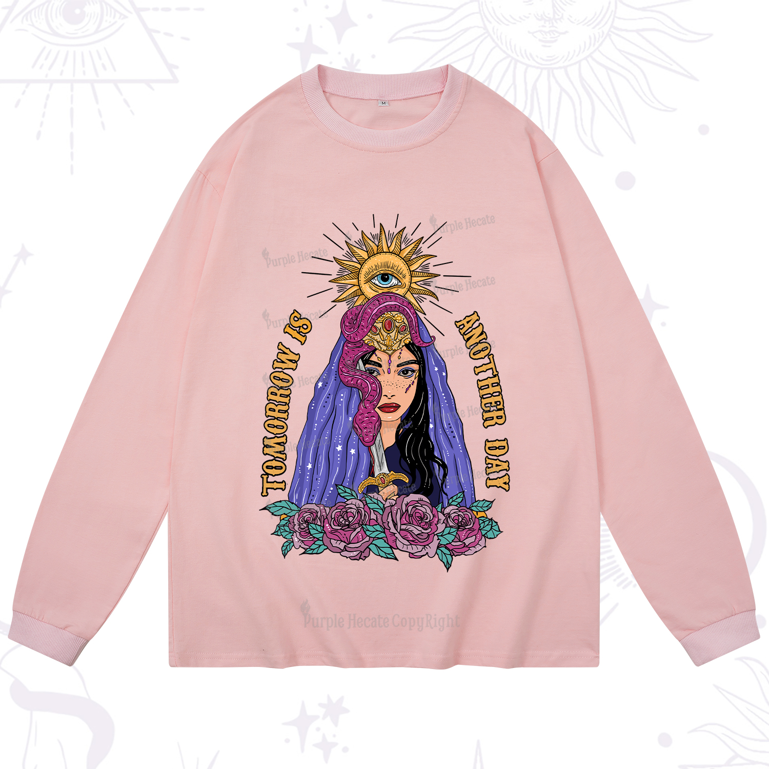 Purplehecate Prophetic Eye Witch Long Sleeve T-Shirt