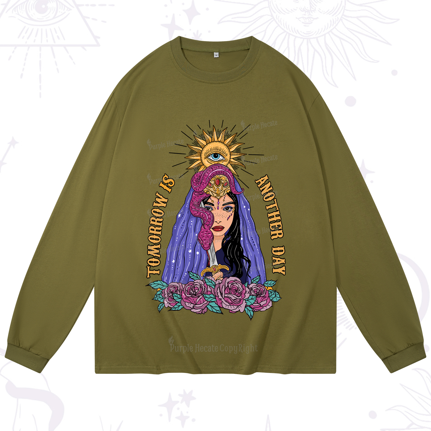 Purplehecate Prophetic Eye Witch Long Sleeve T-Shirt