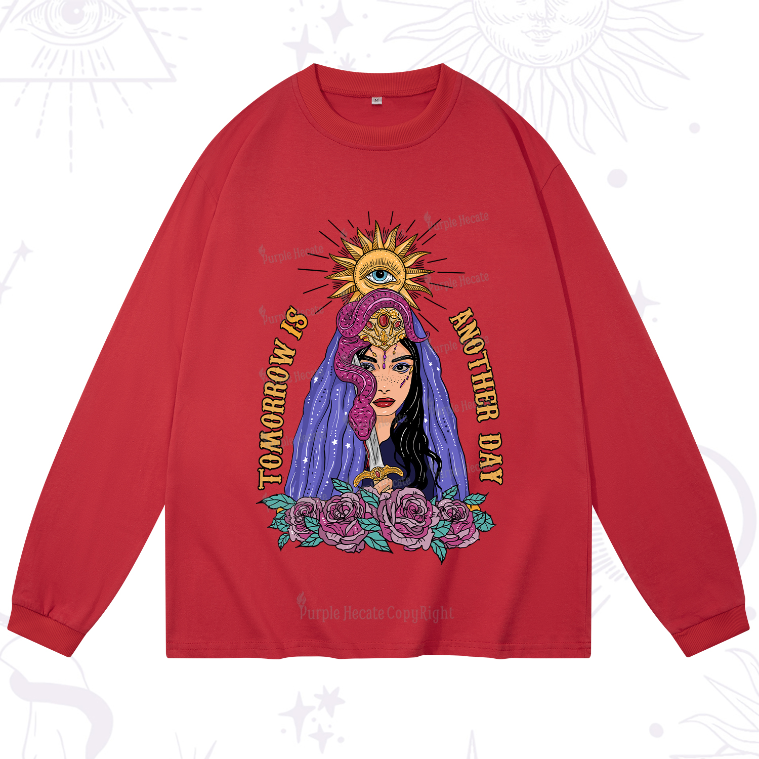 Purplehecate Prophetic Eye Witch Long Sleeve T-Shirt