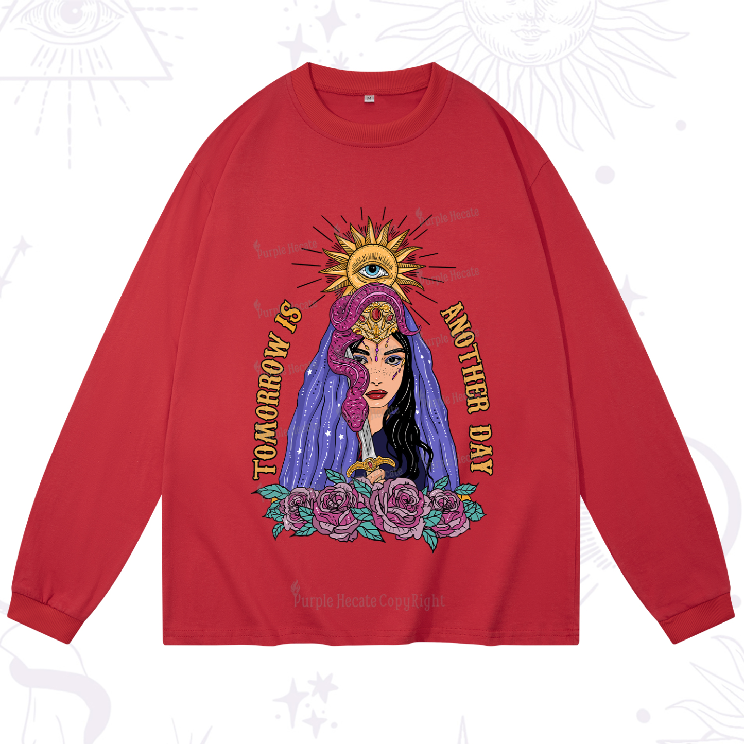 Purplehecate Prophetic Eye Witch Long Sleeve T-Shirt