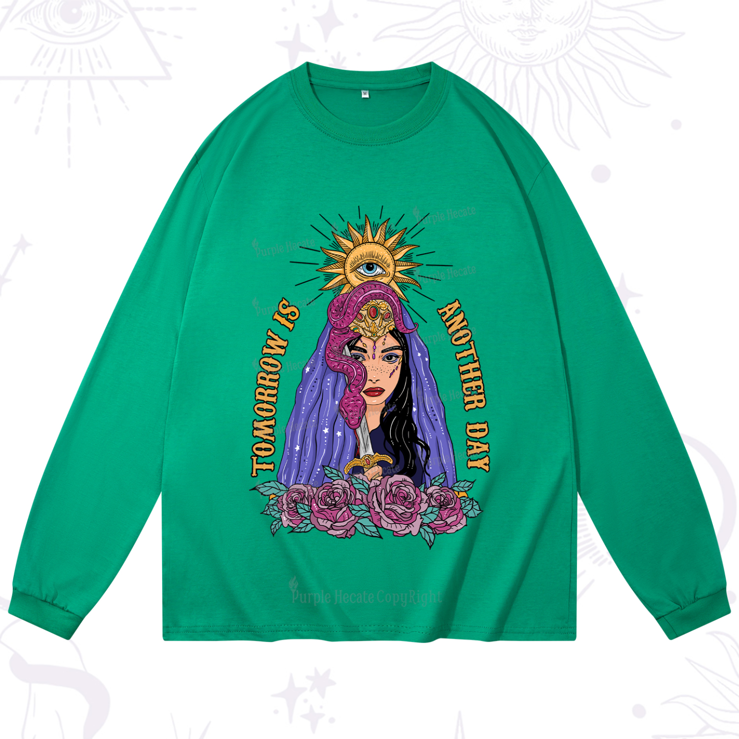 Purplehecate Prophetic Eye Witch Long Sleeve T-Shirt