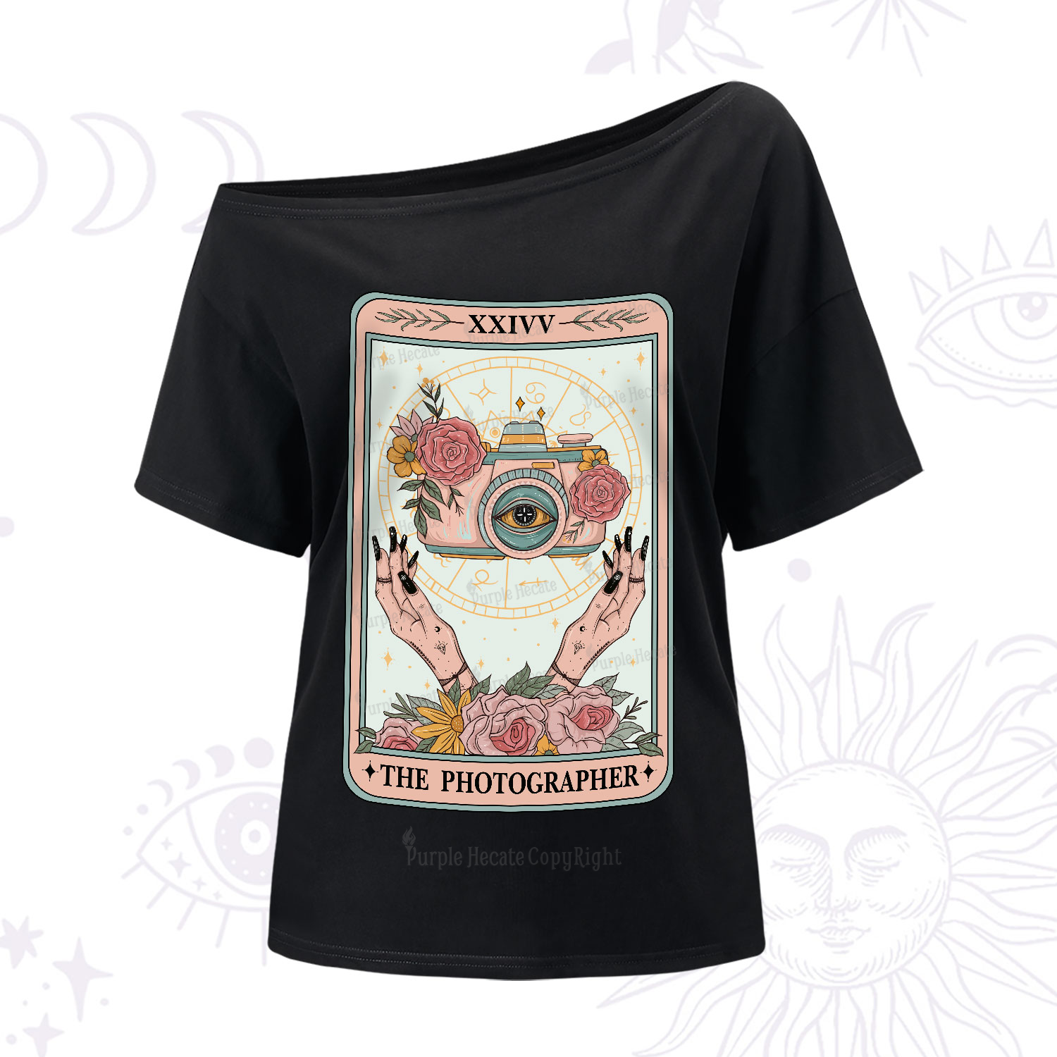 Purplehecate The Photographter Tarot One-Shoulder T-Shirt