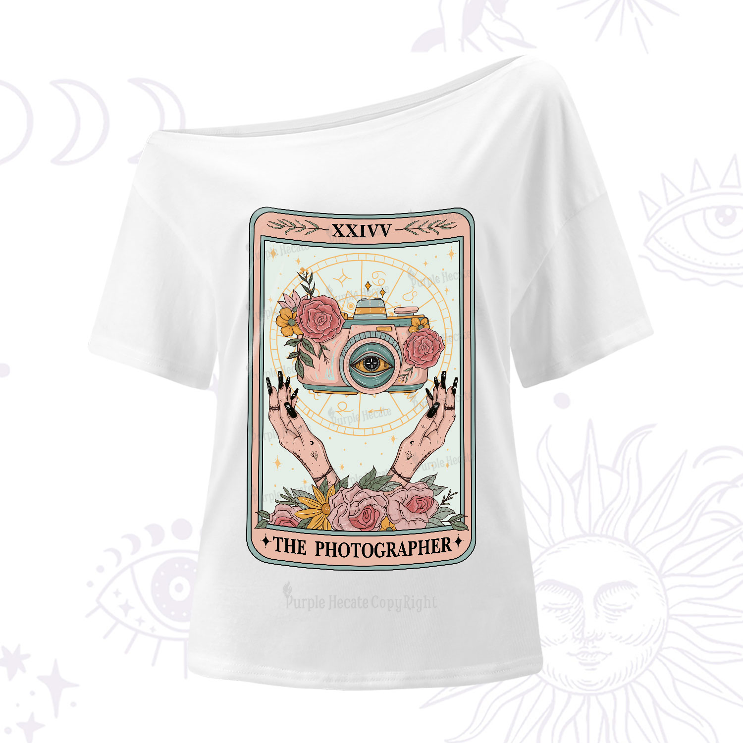 Purplehecate The Photographter Tarot One-Shoulder T-Shirt