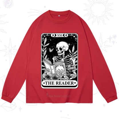 Purplehecate The Reader Tarot Card Long Sleeve T-Shirt