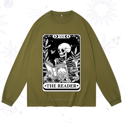 Purplehecate The Reader Tarot Card Long Sleeve T-Shirt