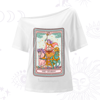 Purplehecate The Chariot Tarot One-Shoulder T-Shirt