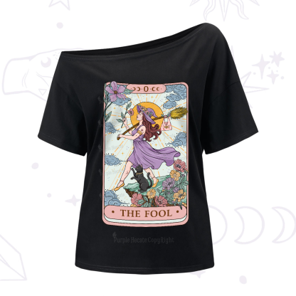 Purplehecate The Witchling Fool Tarot One-Shoulder T-Shirt