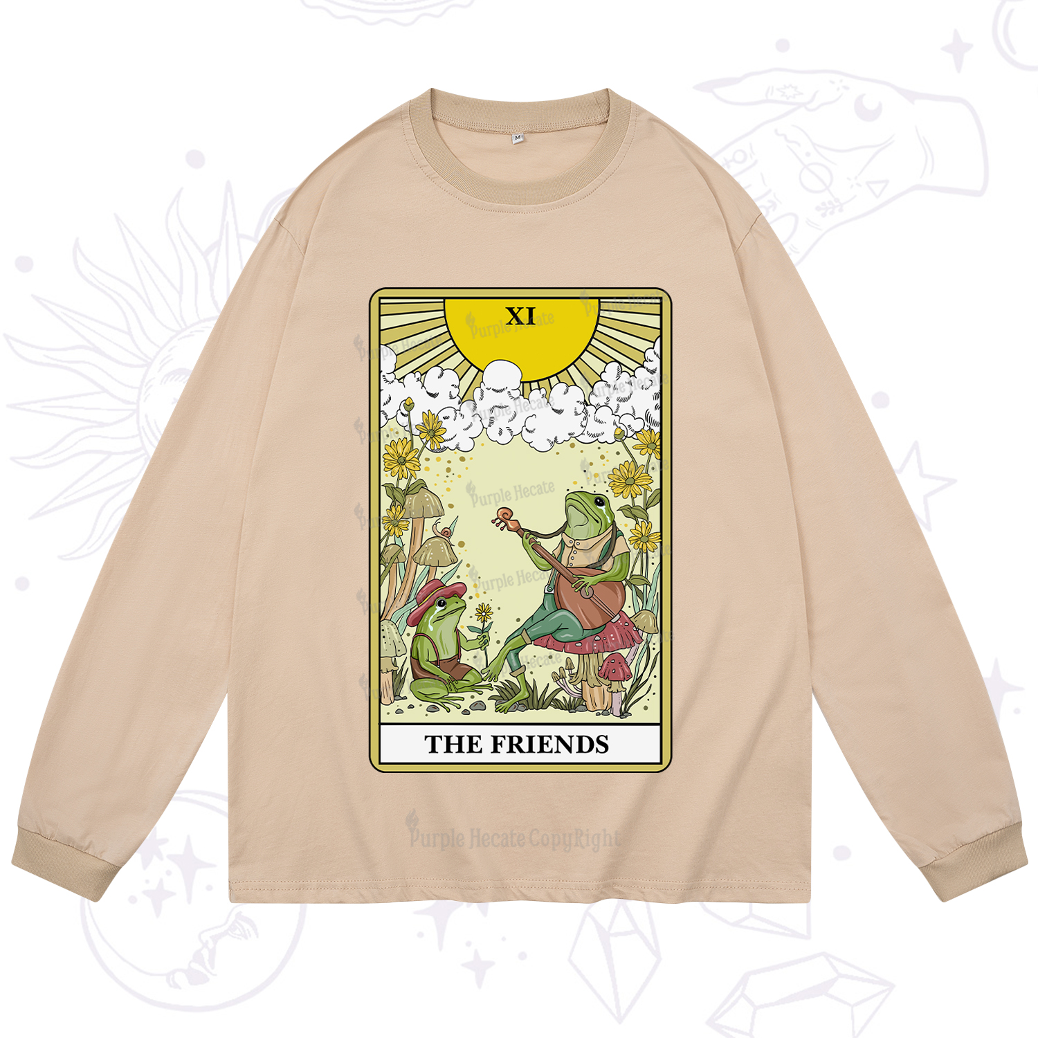 Purplehecate The Frendies Tarot Card Long Sleeve T-Shirt