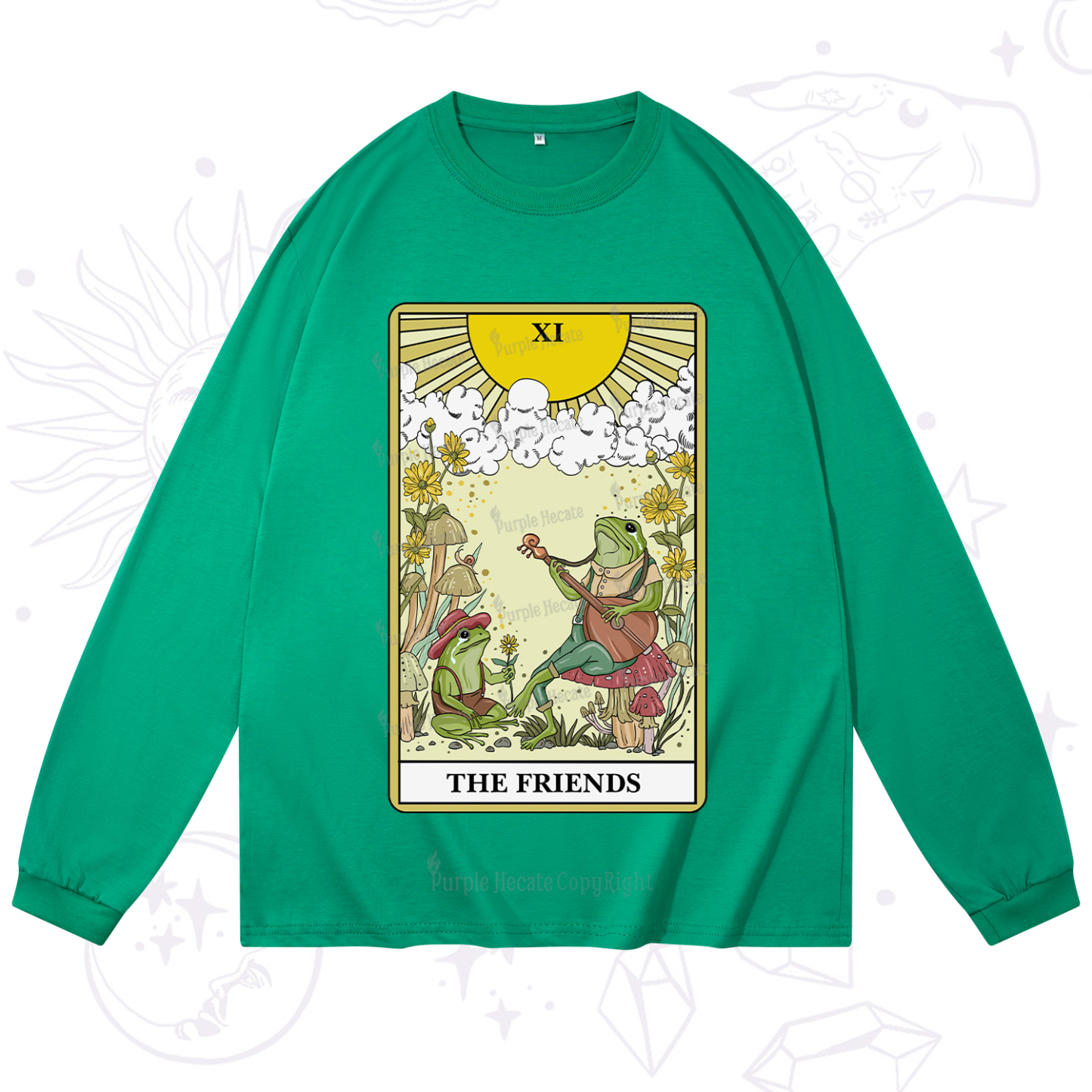 Purplehecate The Frendies Tarot Card Long Sleeve T-Shirt