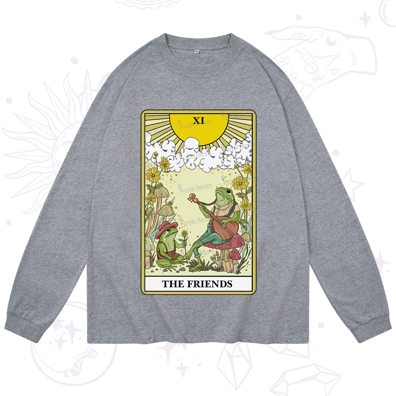 Purplehecate The Frendies Tarot Card Long Sleeve T-Shirt