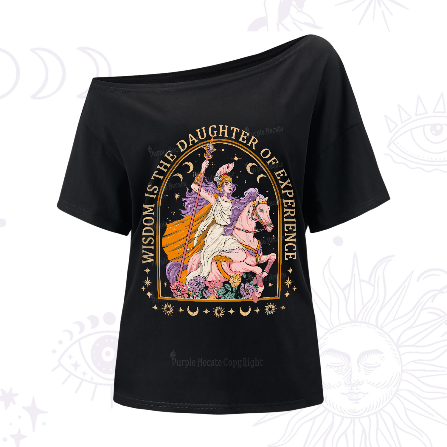 Purplehecate Wisdom Is The Daughter Of Experience One-Shoulder T-Shirt