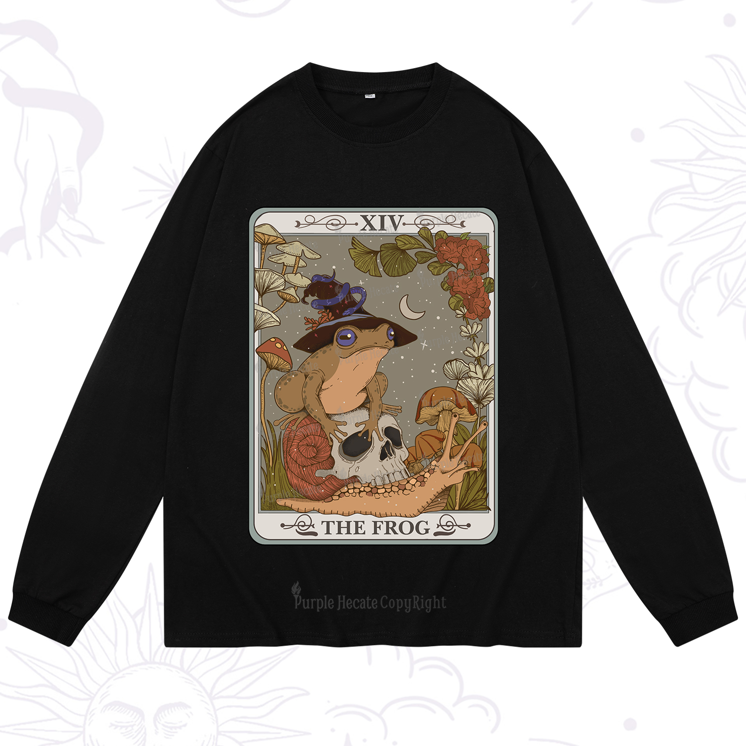 Purplehecate The Frog Tarot Long Sleeve T-Shirt