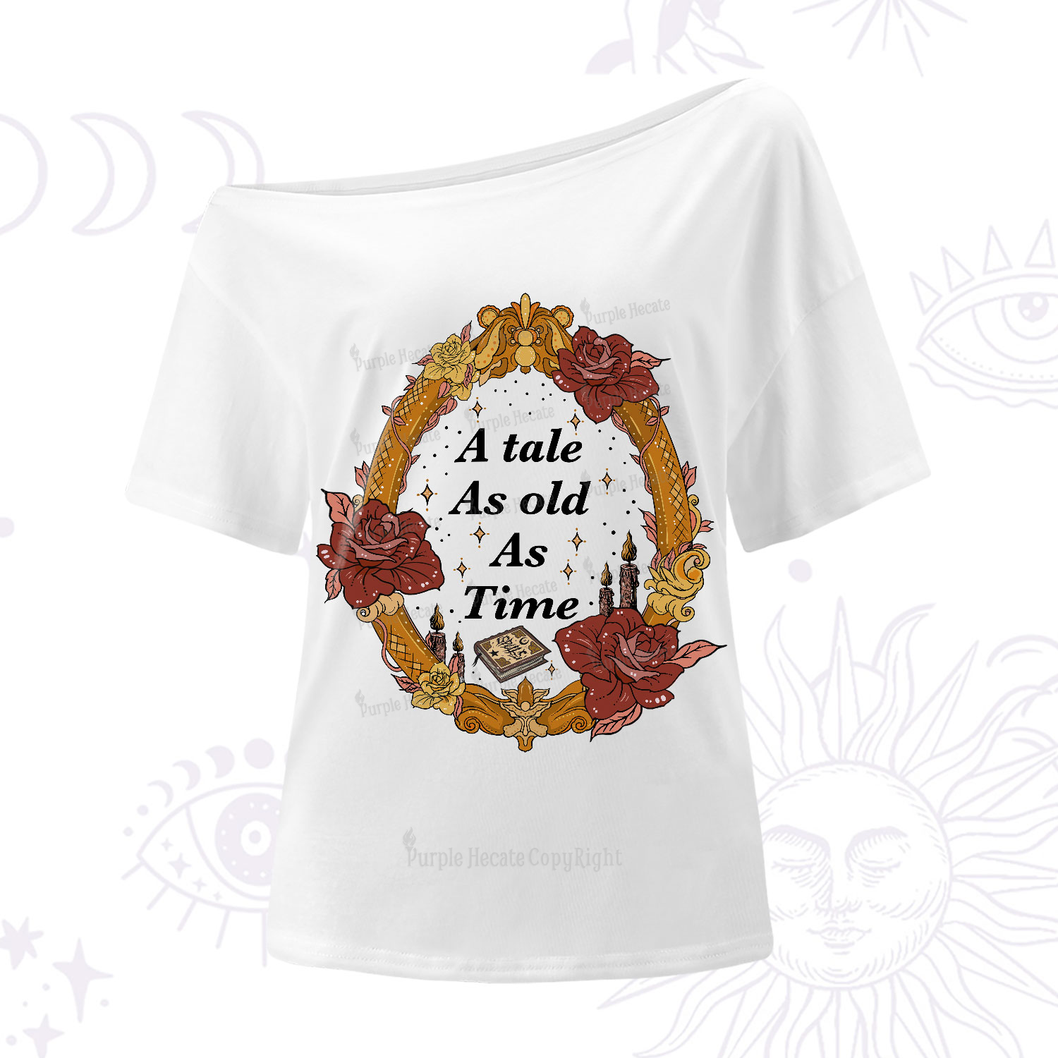 Purplehecate A Tale As Old As Time One-Shoulder T-Shirt