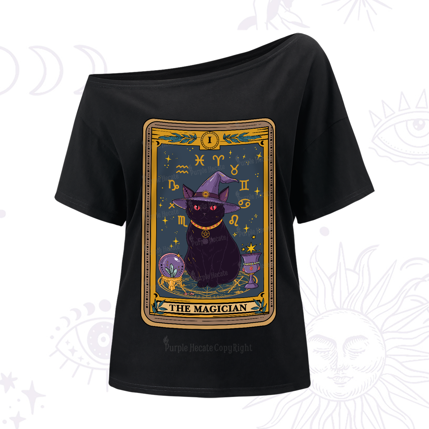 Purplehecate The Magician Tarot One-Shoulder T-Shirt