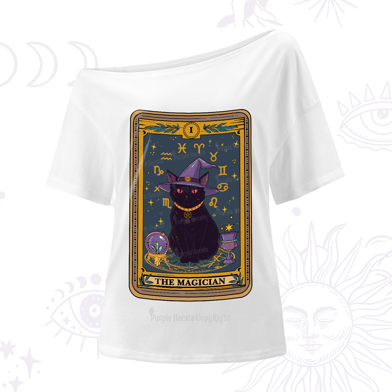 Purplehecate The Magician Tarot One-Shoulder T-Shirt