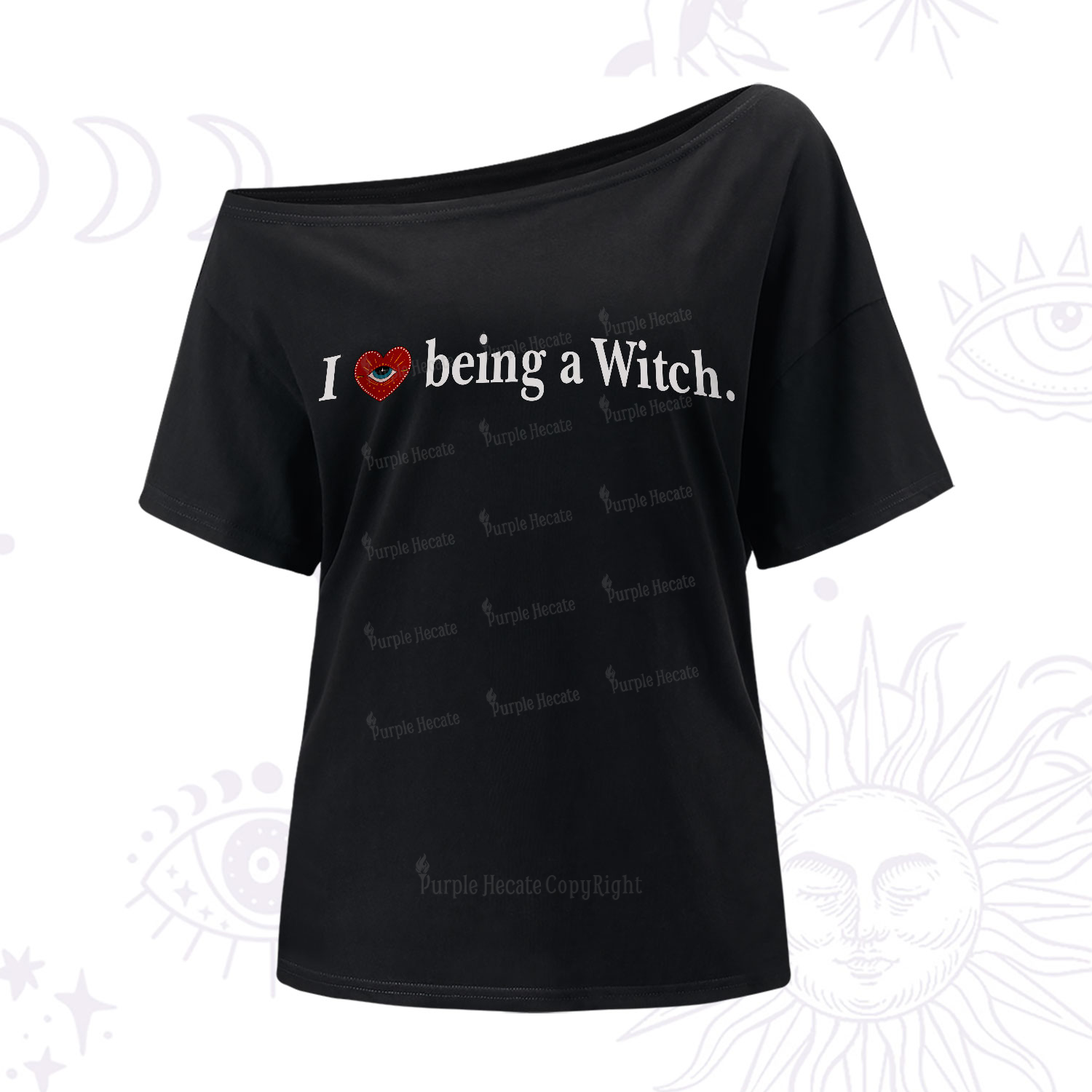 Purplehecate I Being A Witch One-Shoulder T-Shirt