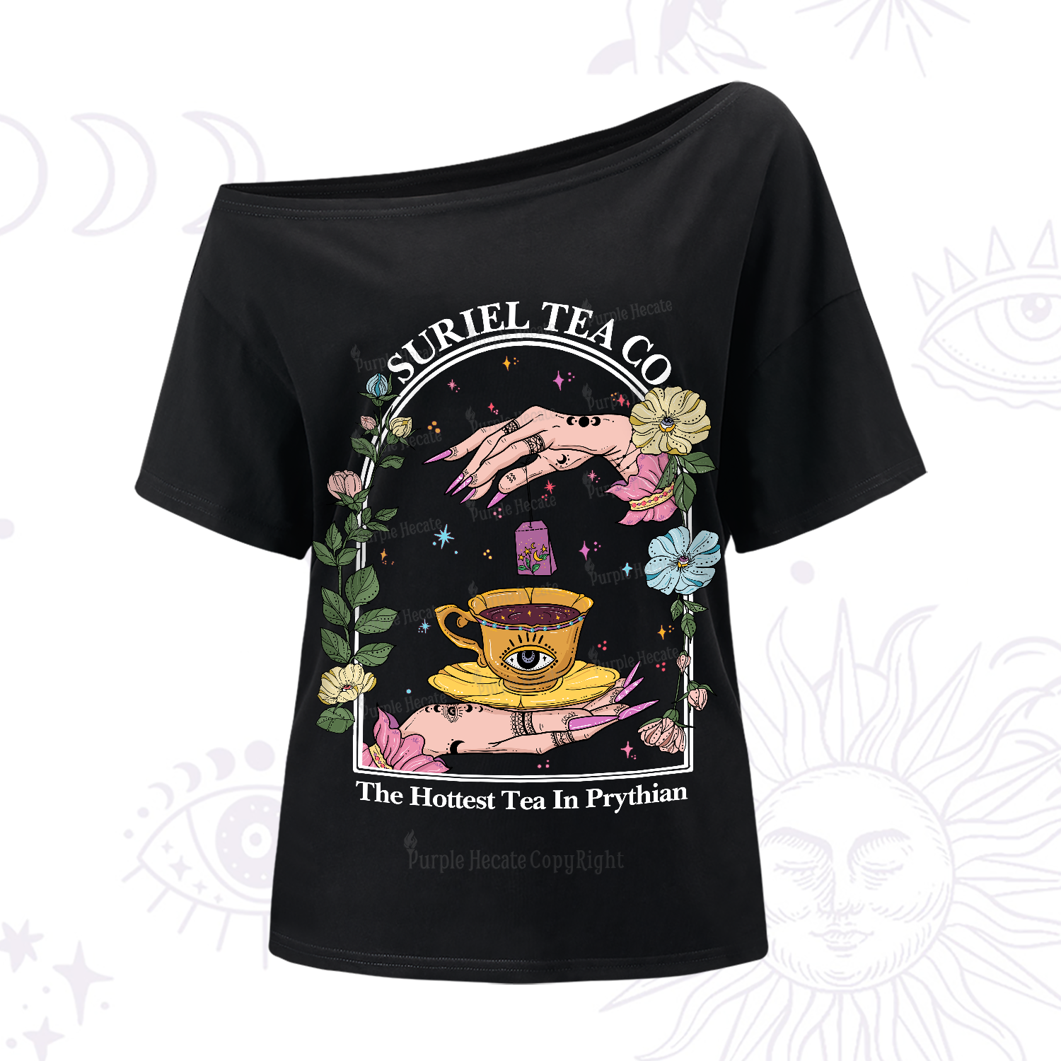 Purplehecate The Hottest Tea in Prythian One-Shoulder T-Shirt