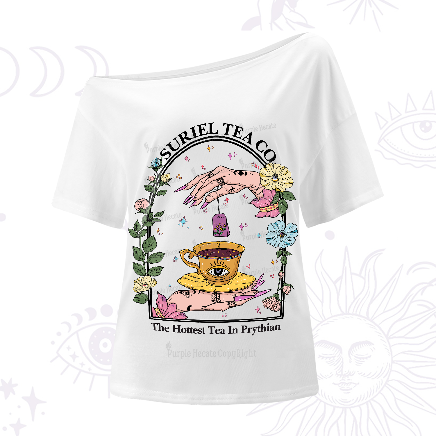 Purplehecate The Hottest Tea in Prythian One-Shoulder T-Shirt