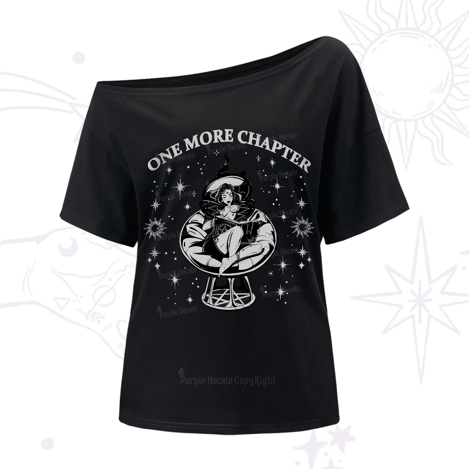 Purplehecate One More Chapter Books One-Shoulder T-Shirt