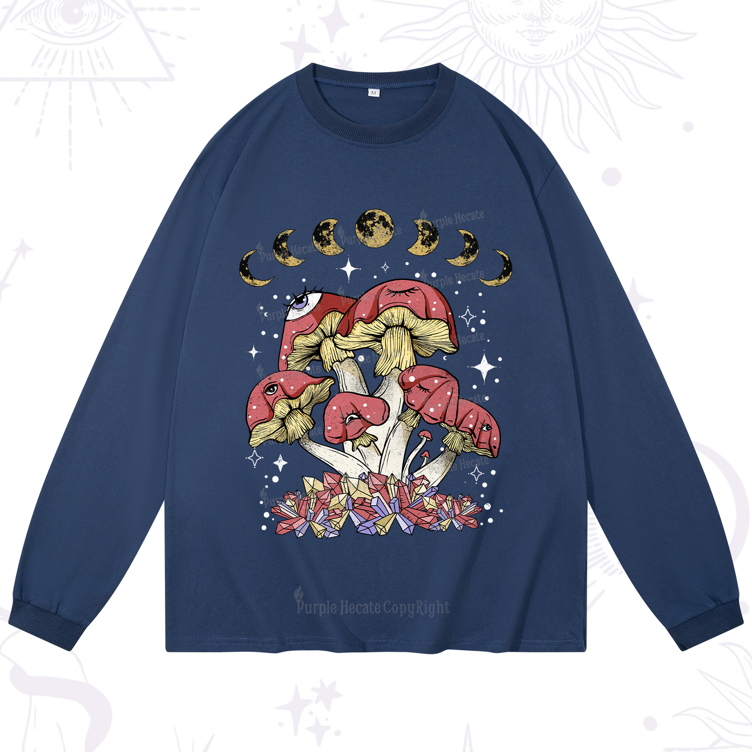 Purplehecate Magic Mushroom Long Sleeve T-Shirt