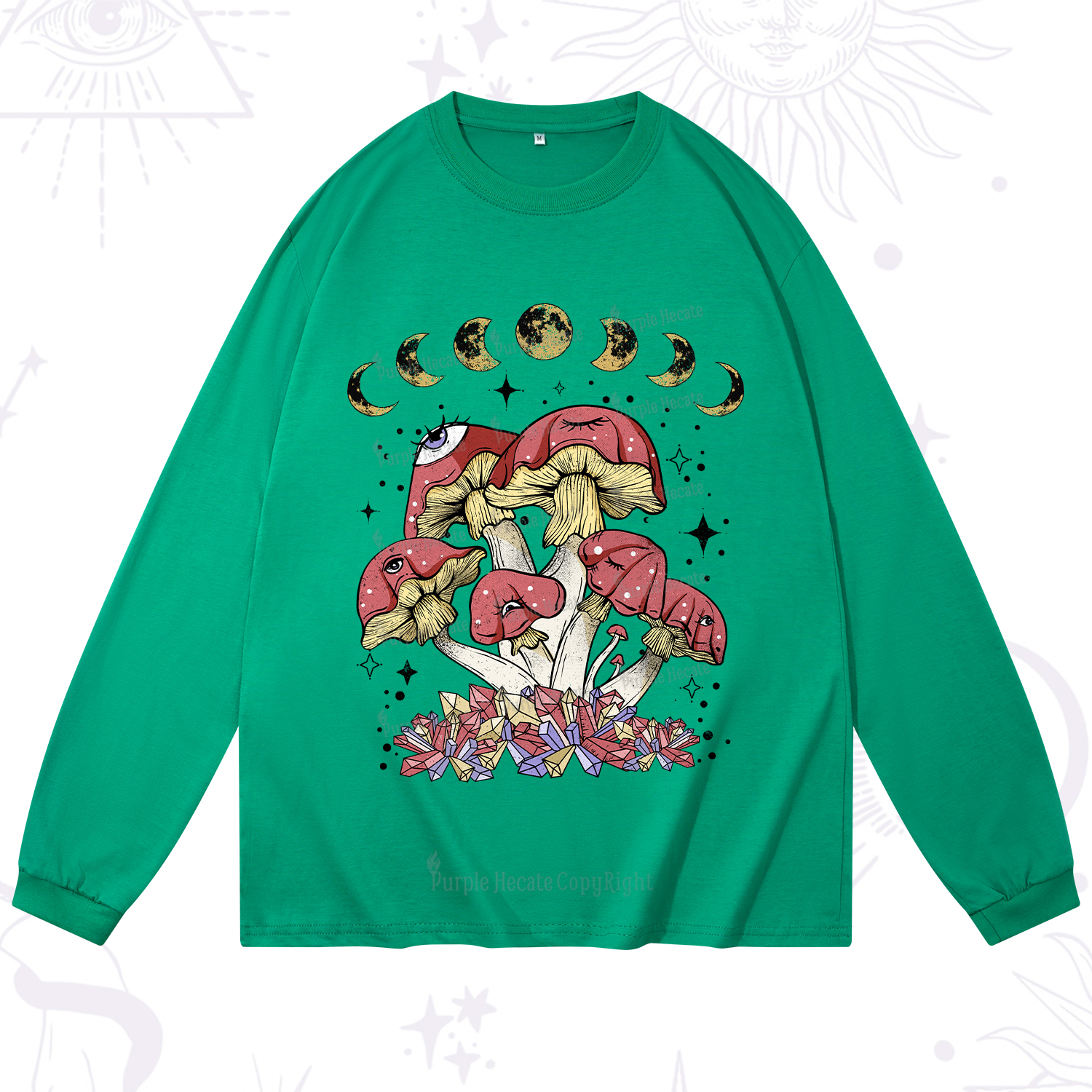 Purplehecate Magic Mushroom Long Sleeve T-Shirt