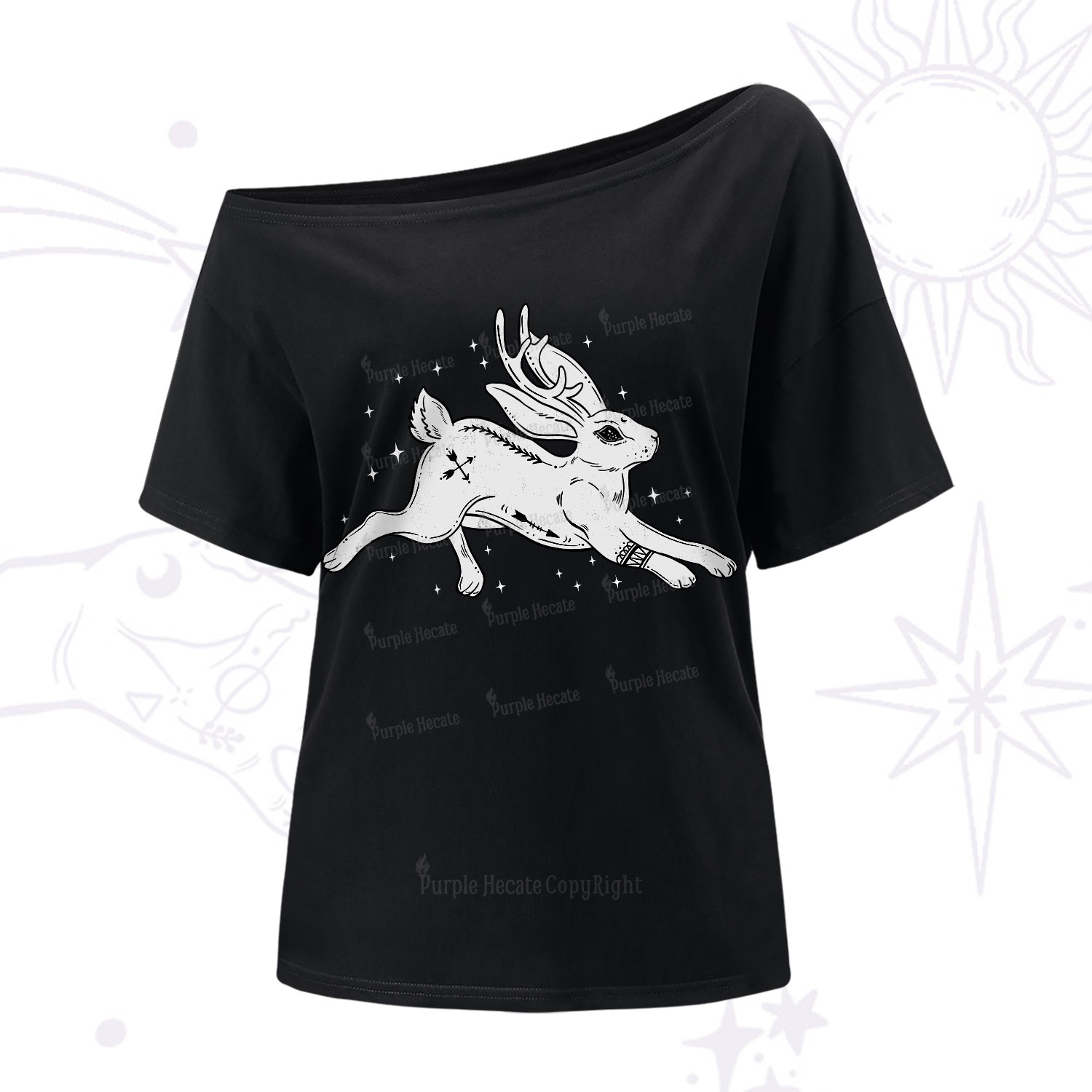 Purplehecate Starwitch Familiar One-Shoulder T-Shirt