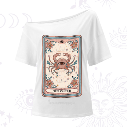 Purplehecate The Cancer Tarot Card One-Shoulder T-Shirt
