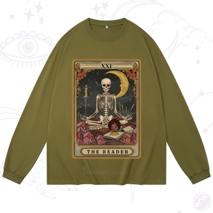 Purplehecate The Reader Tarot Long Sleeve T-Shirt