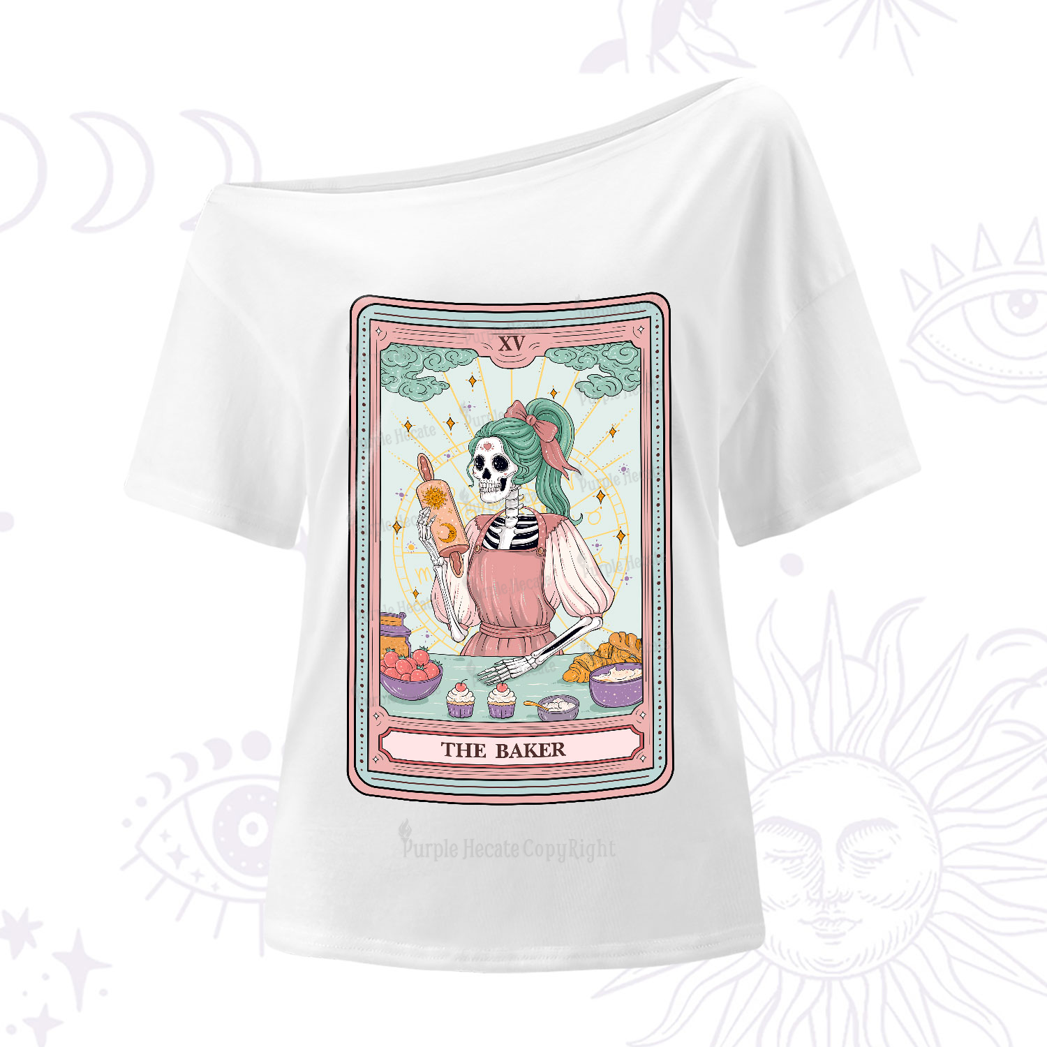 Purplehecate The Bakery Tarot Card One-Shoulder T-Shirt