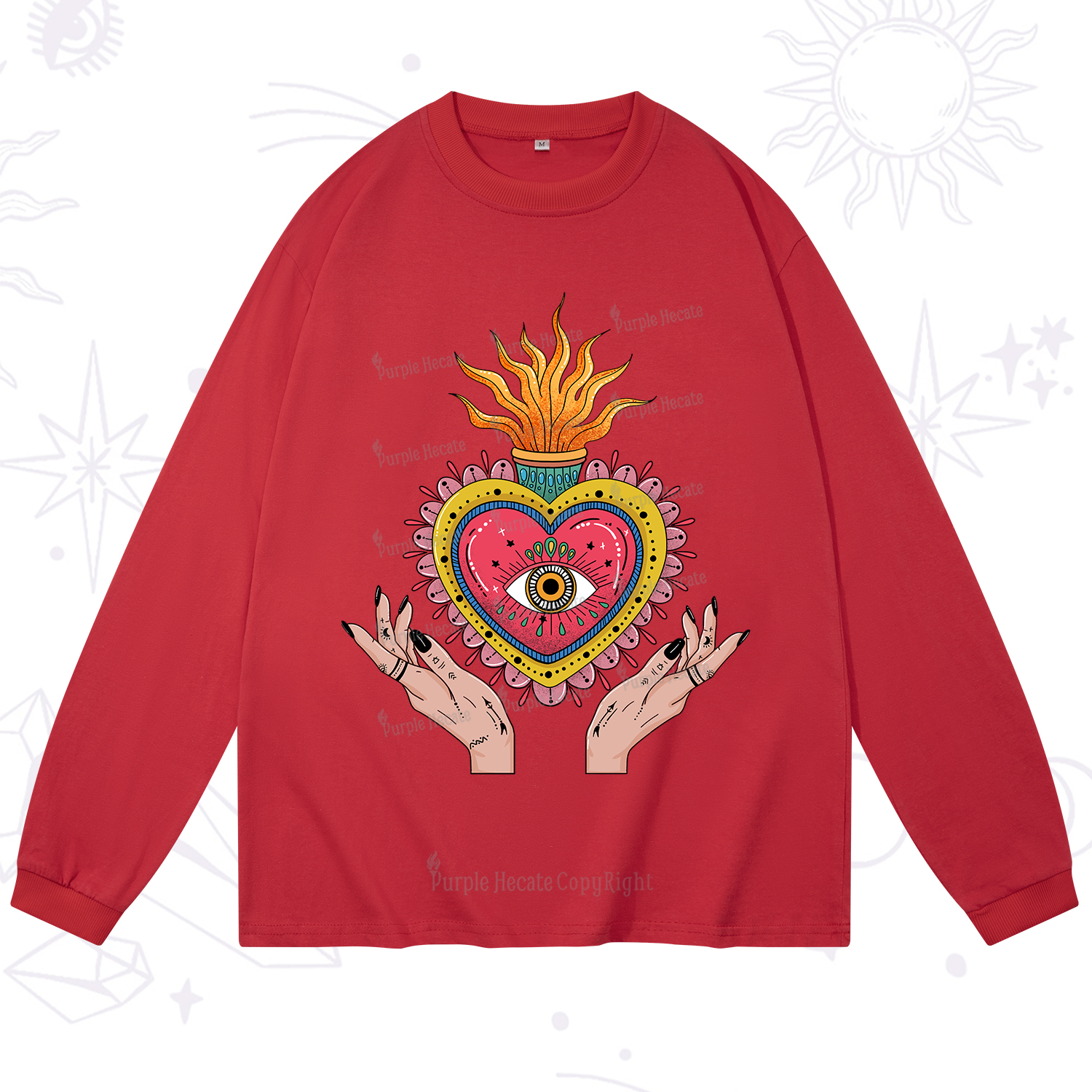 Purplehecate The Fiery Eye Long Sleeve T-Shirt