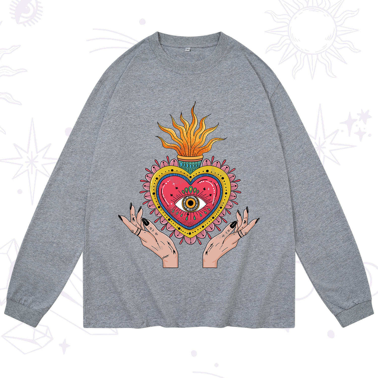 Purplehecate The Fiery Eye Long Sleeve T-Shirt