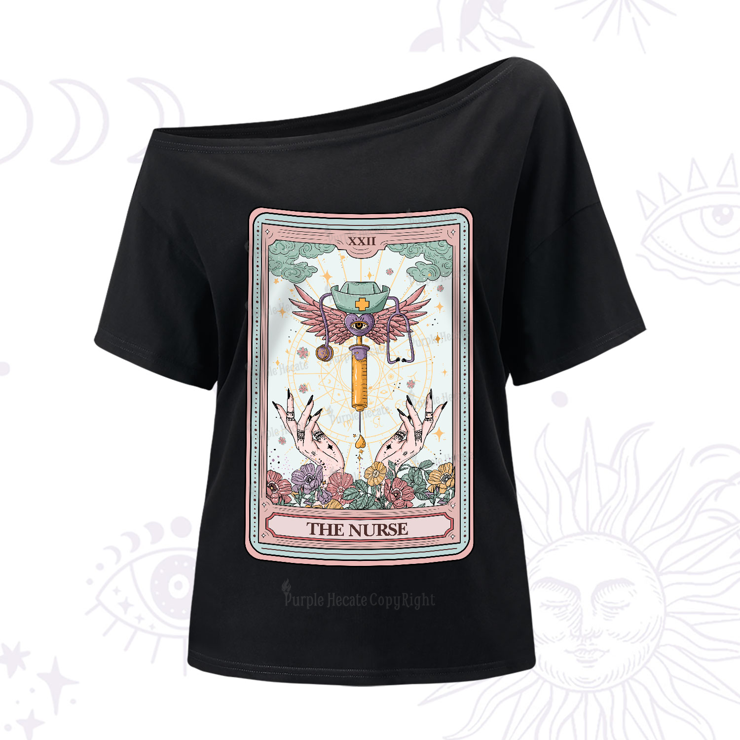 Purplehecate The ER Nurse Tarot One-Shoulder T-Shirt
