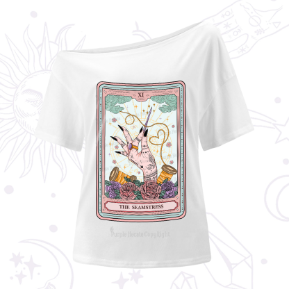 Purplehecate The Seamstress Tarot One-Shoulder T-Shirt