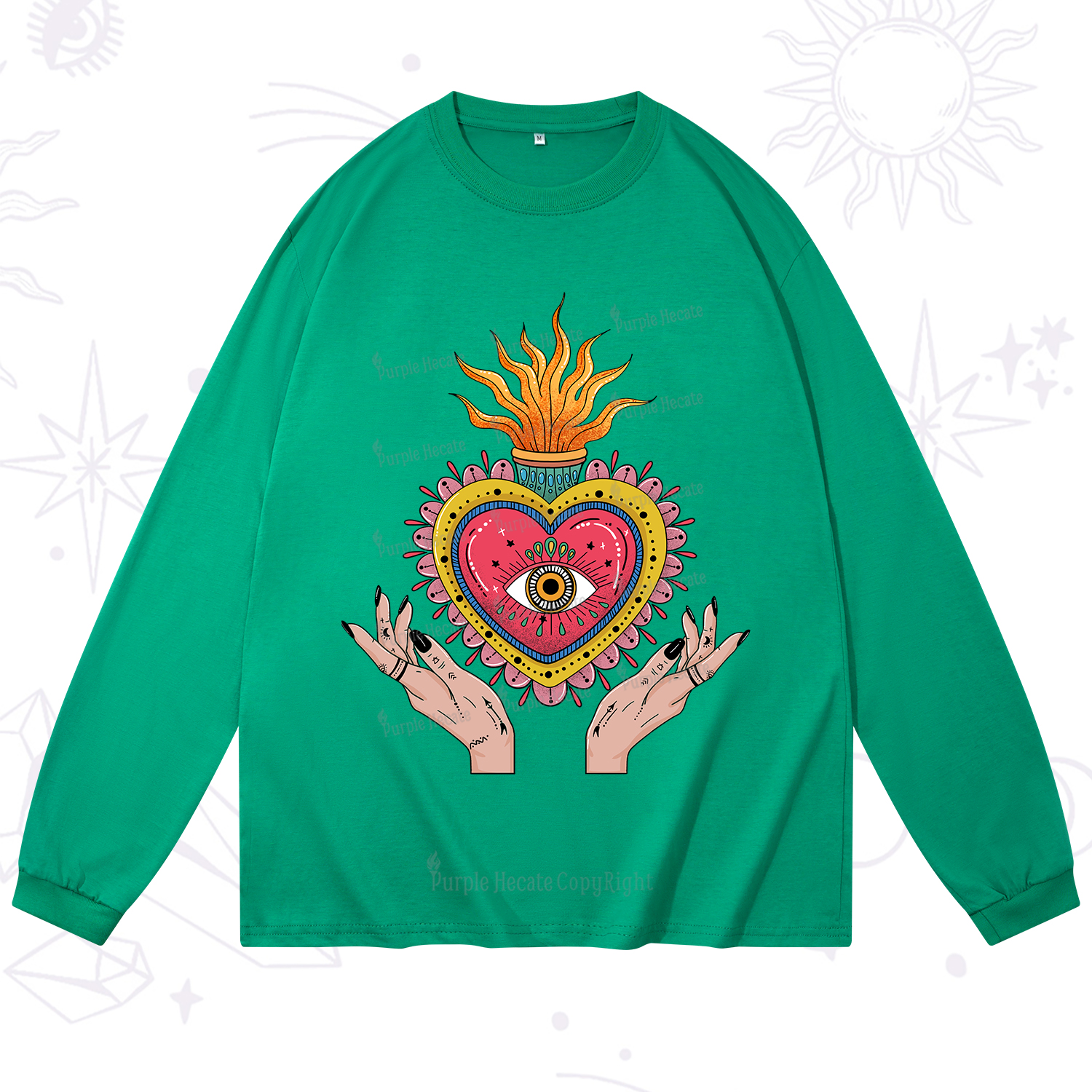 Purplehecate The Fiery Eye Long Sleeve T-Shirt