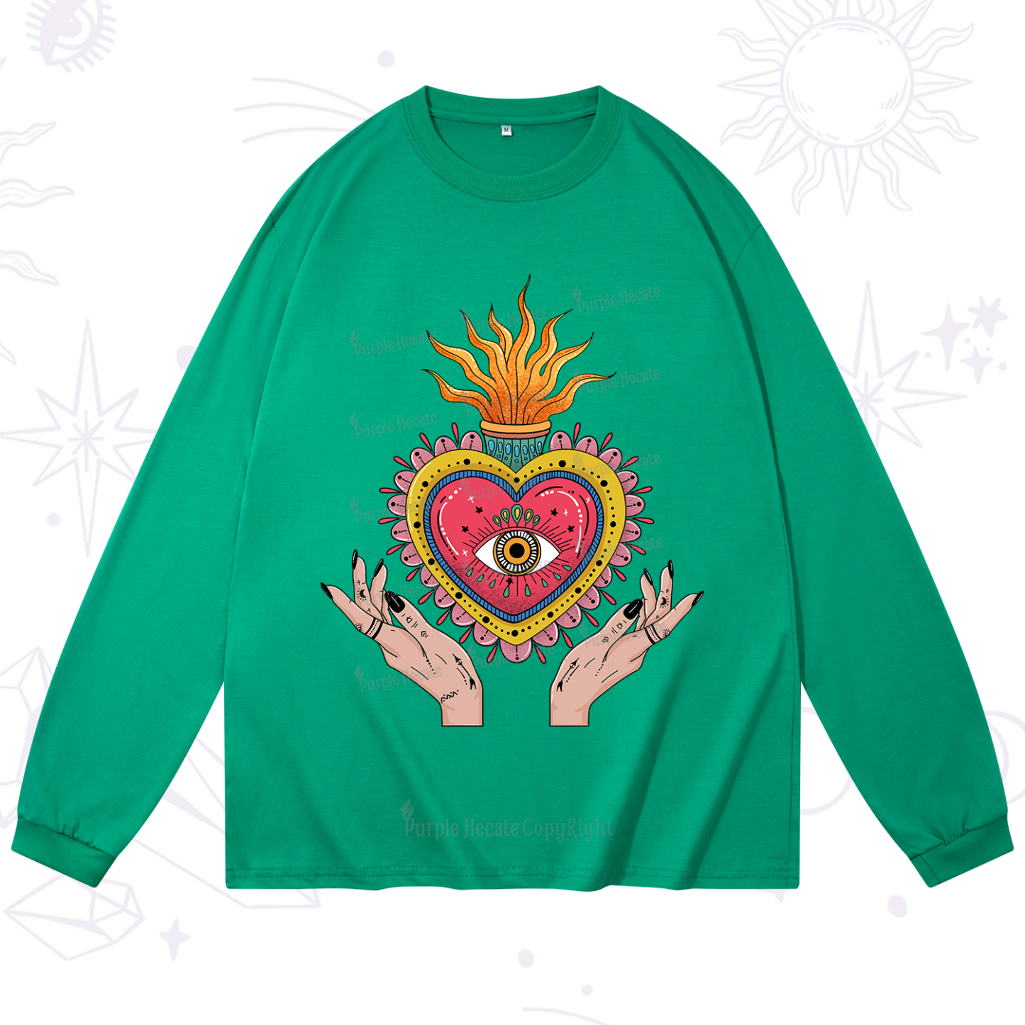 Purplehecate The Fiery Eye Long Sleeve T-Shirt
