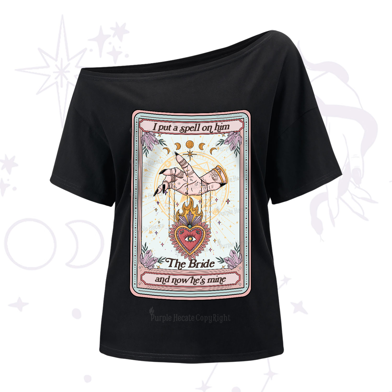 Purplehecate I Put A Spell On Him And Now He's Mine One-Shoulder T-Shirt