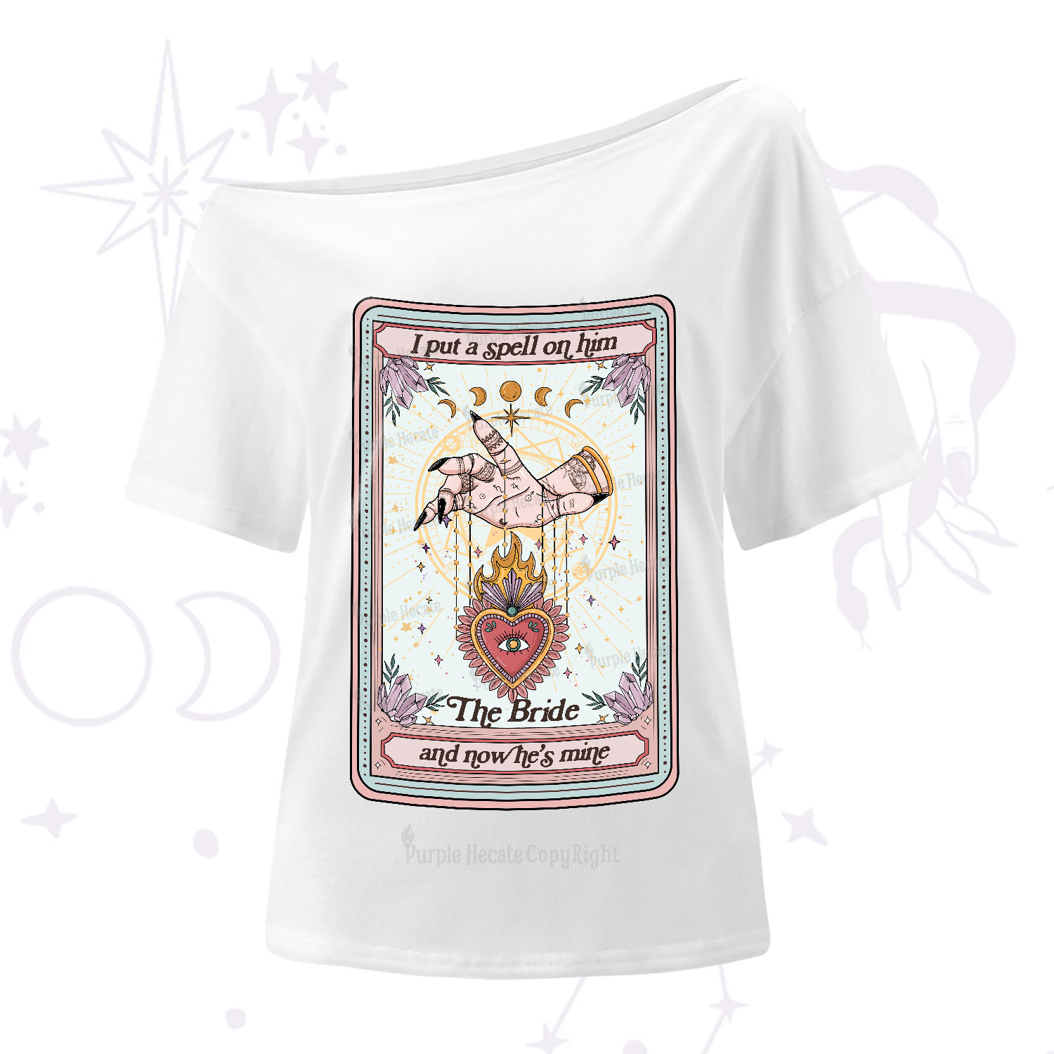 Purplehecate I Put A Spell On Him And Now He's Mine One-Shoulder T-Shirt